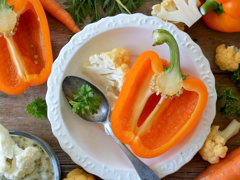 sliced bell pepper