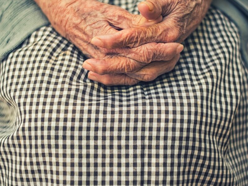 person's hand in shallow focus