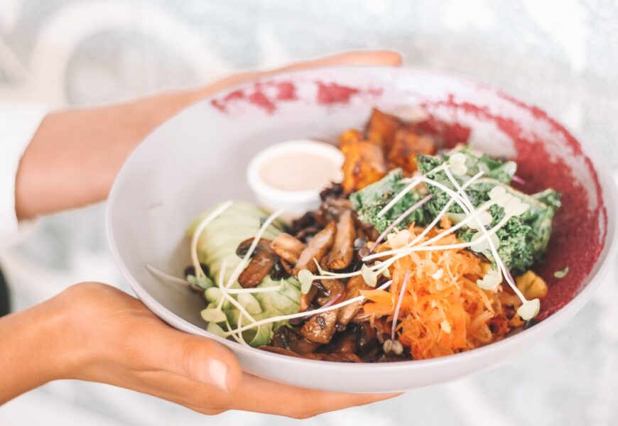 bowl of cooked foods